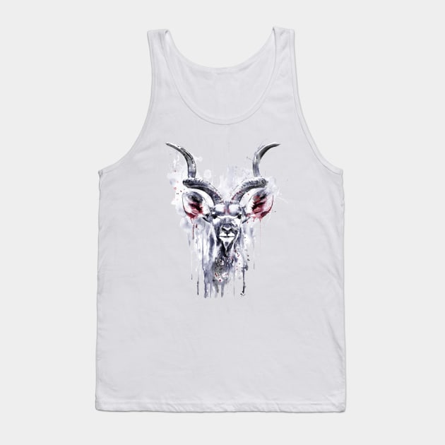 Greater Kudu Spiral Horned Antelope Tank Top by Marian Voicu